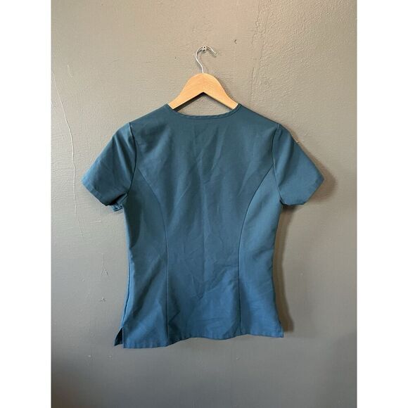 Figs Womens Green Short Sleeve Medical Scrub Top V-neck Size XS - Picture 2 of 3